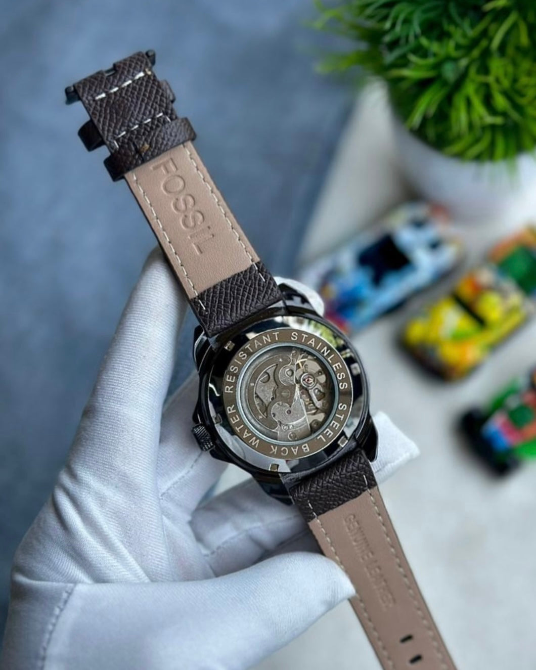 Luxury Automatic Skeleton Watch – Black Edition